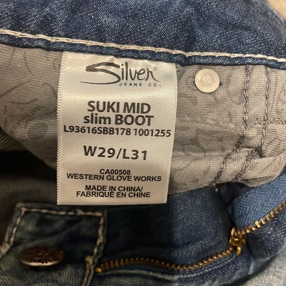 Silver Jeans Distressed Faded Slim Bootcut 29x31 - Picture 3 of 6